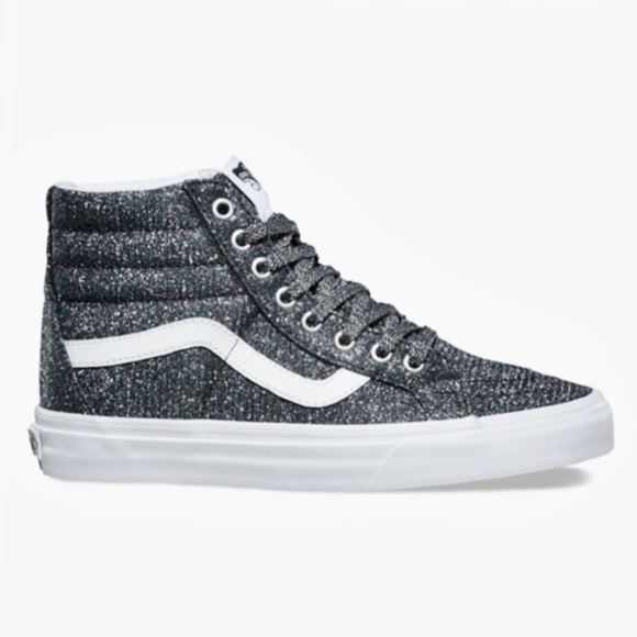 Vans SK8 Gray Glitter High Tops Sz 8 - Picture 3 of 6